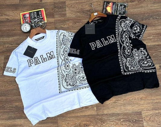 NEW PALM ANGLE PRINTED DROP SHOULDER T.SHIRT FOR MENS AND BOYS CASUAL WEAR